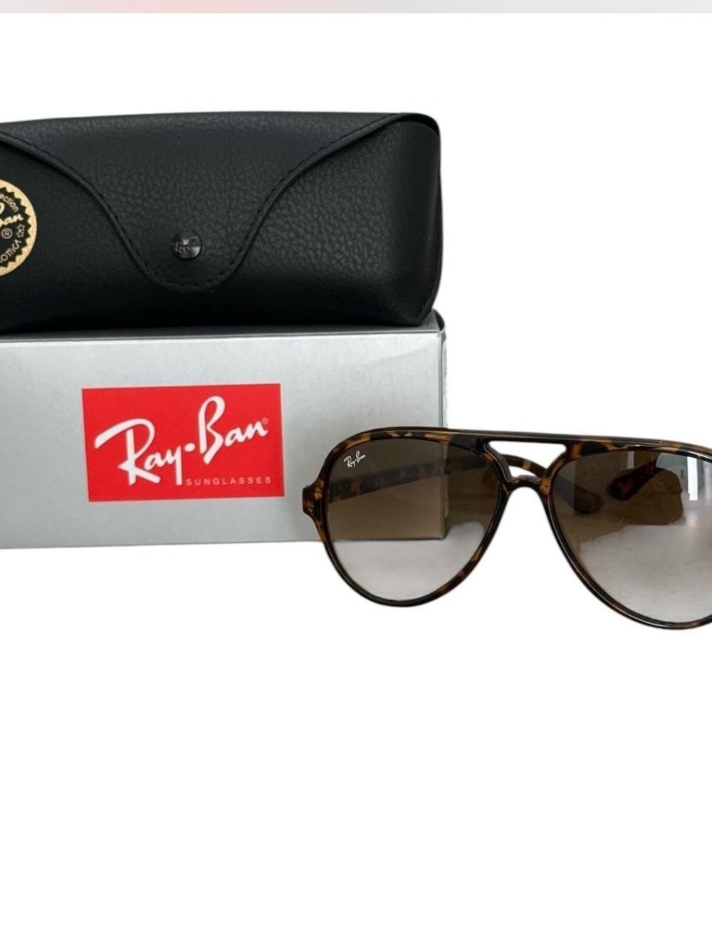 NIB Authentic Ray-Ban Cats 5000 Sunglasses - Havana-Brown Gradient Lenses - Picture 3 of 5